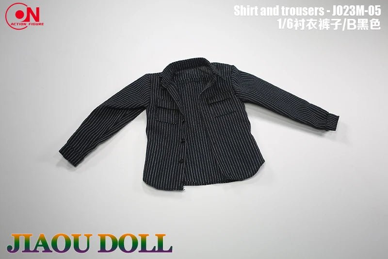 1/6 Scale Casual Outfit – Plaid Shirt &amp; Cargo Pants for 12" Action Figures - Body Kun Dolls