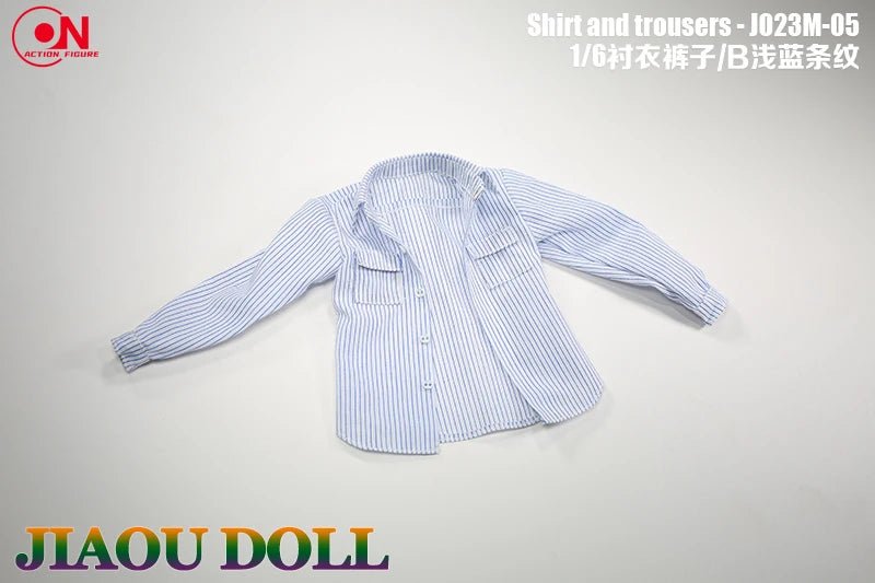 1/6 Scale Casual Outfit – Plaid Shirt &amp; Cargo Pants for 12" Action Figures - Body Kun Dolls