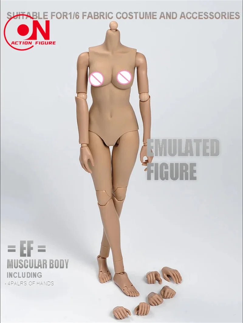 1/6 Scale Female Figure Body – Flexible Semi-Silicone Doll Body - Body Kun Dolls