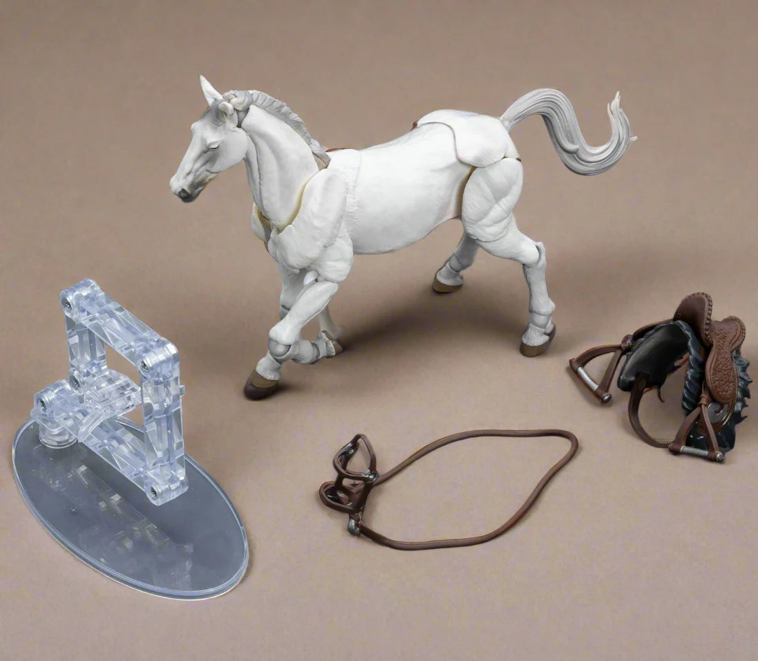 Articulated Horse Drawing Figure for Artists - White &amp; Black