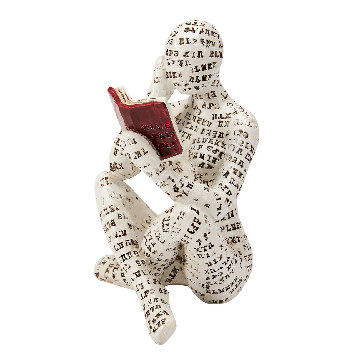 Reading woman resin statue desk sculpture