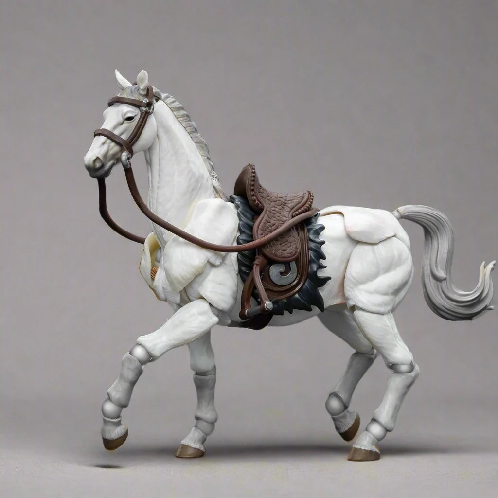 Articulated Horse Drawing Figure for Artists - White &amp; Black