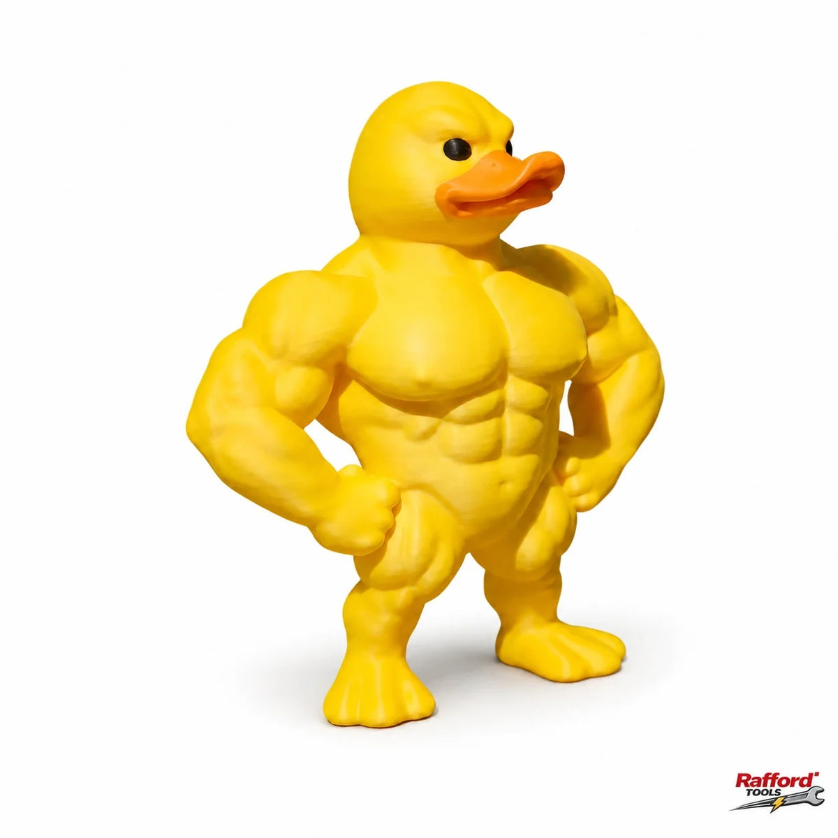 Muscle duck statue whimsical figurine