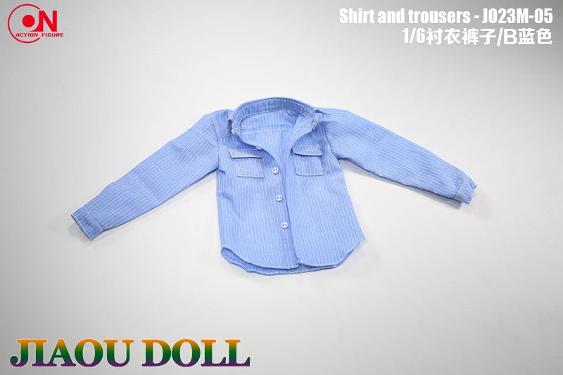 1/6 scale action figure plaid shirt and cargo pants outfit