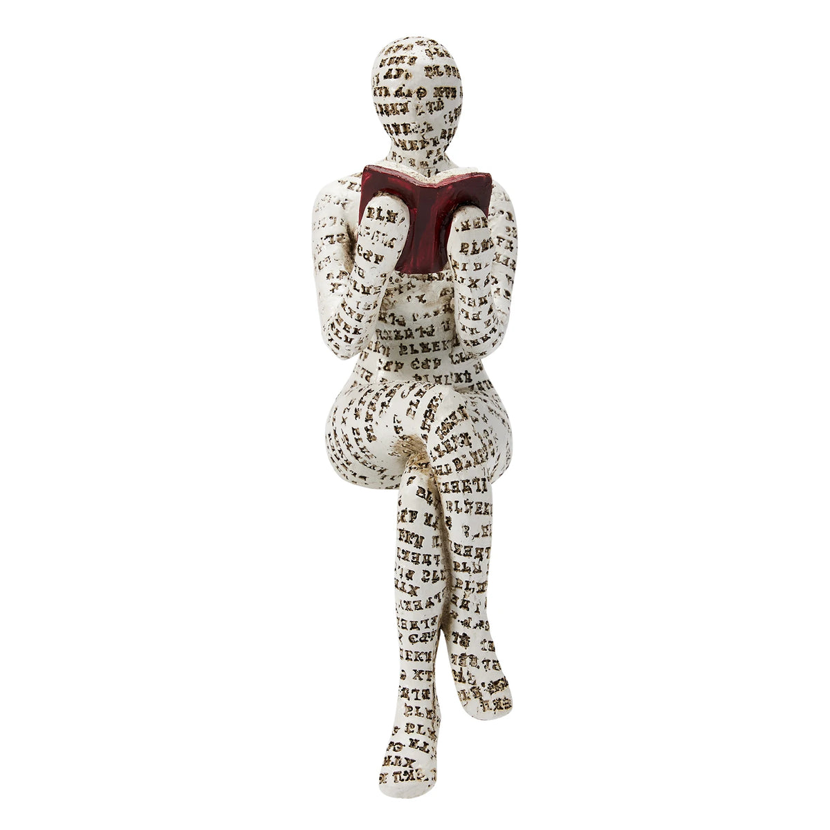 Reading woman resin statue desk sculpture