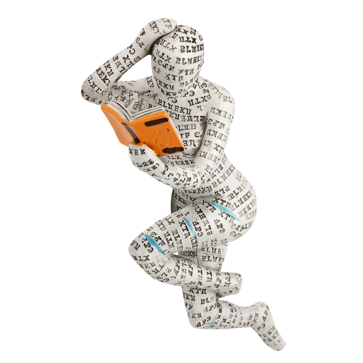 Reading woman resin statue desk sculpture