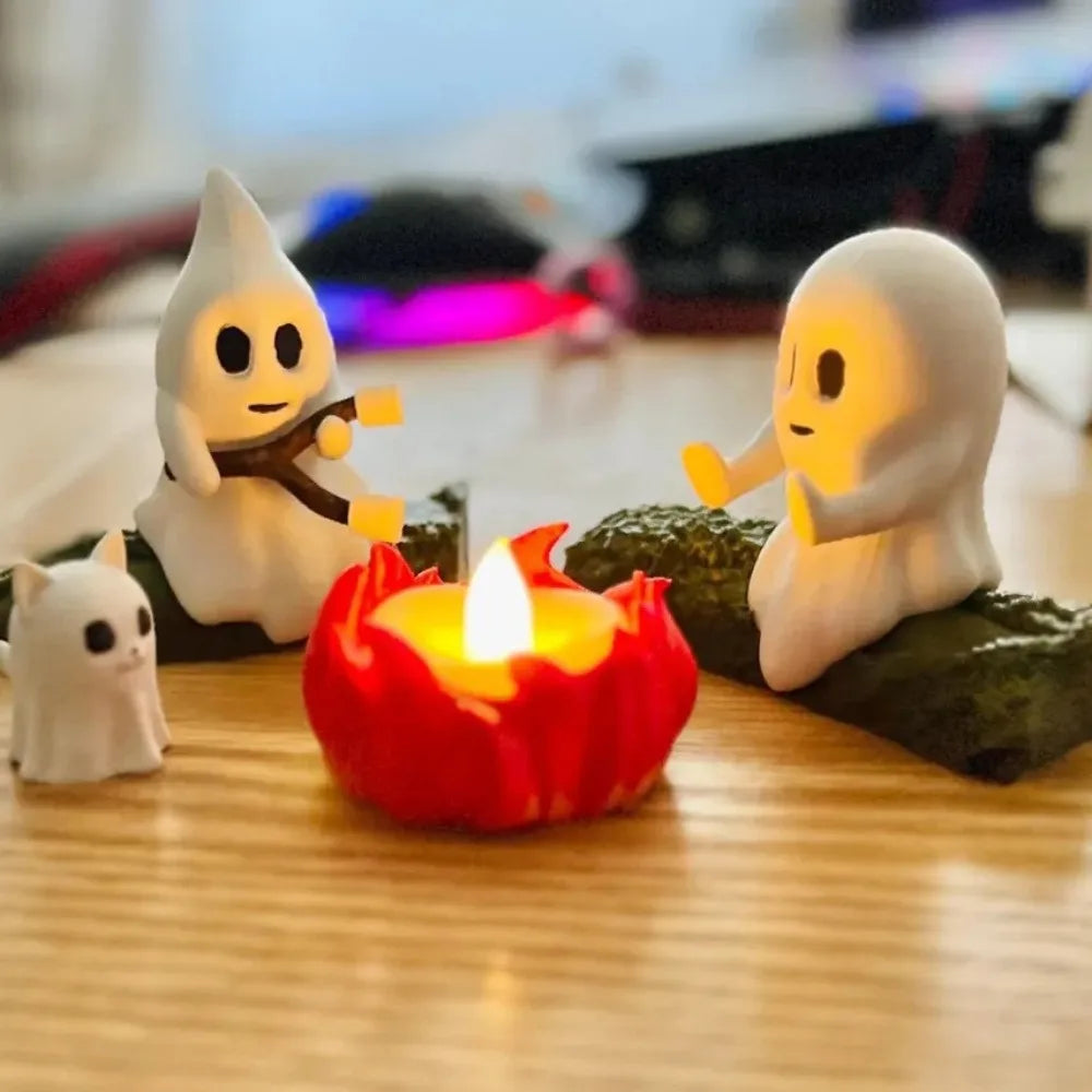 Ghost campfire decor set outdoor halloween props