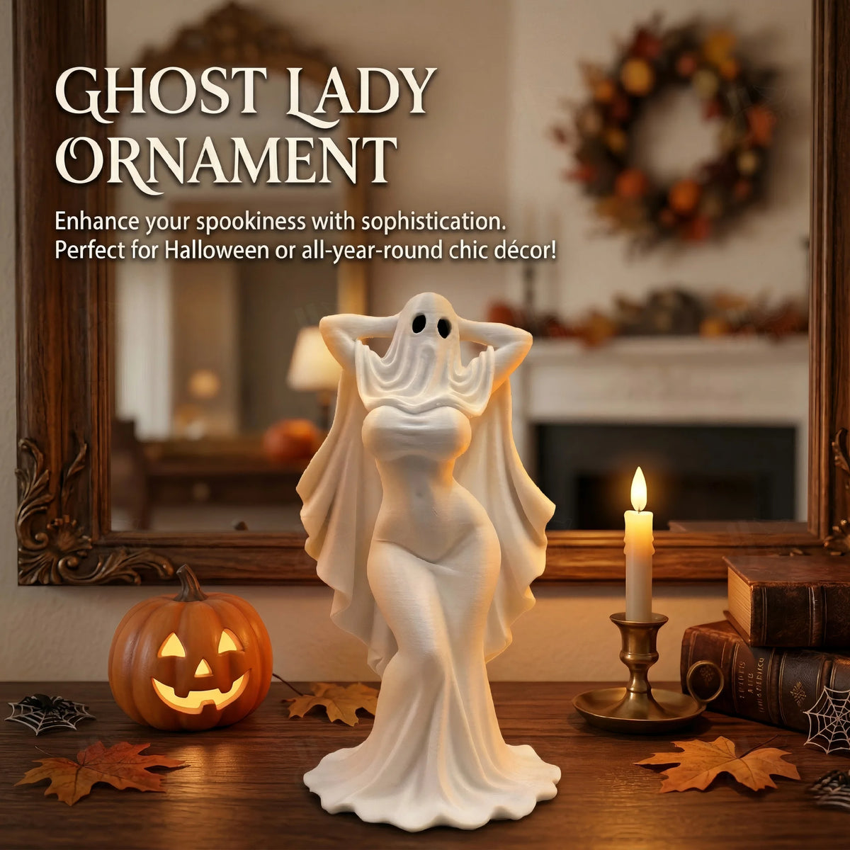 Gothic ghost girl figurine collectible sculpture