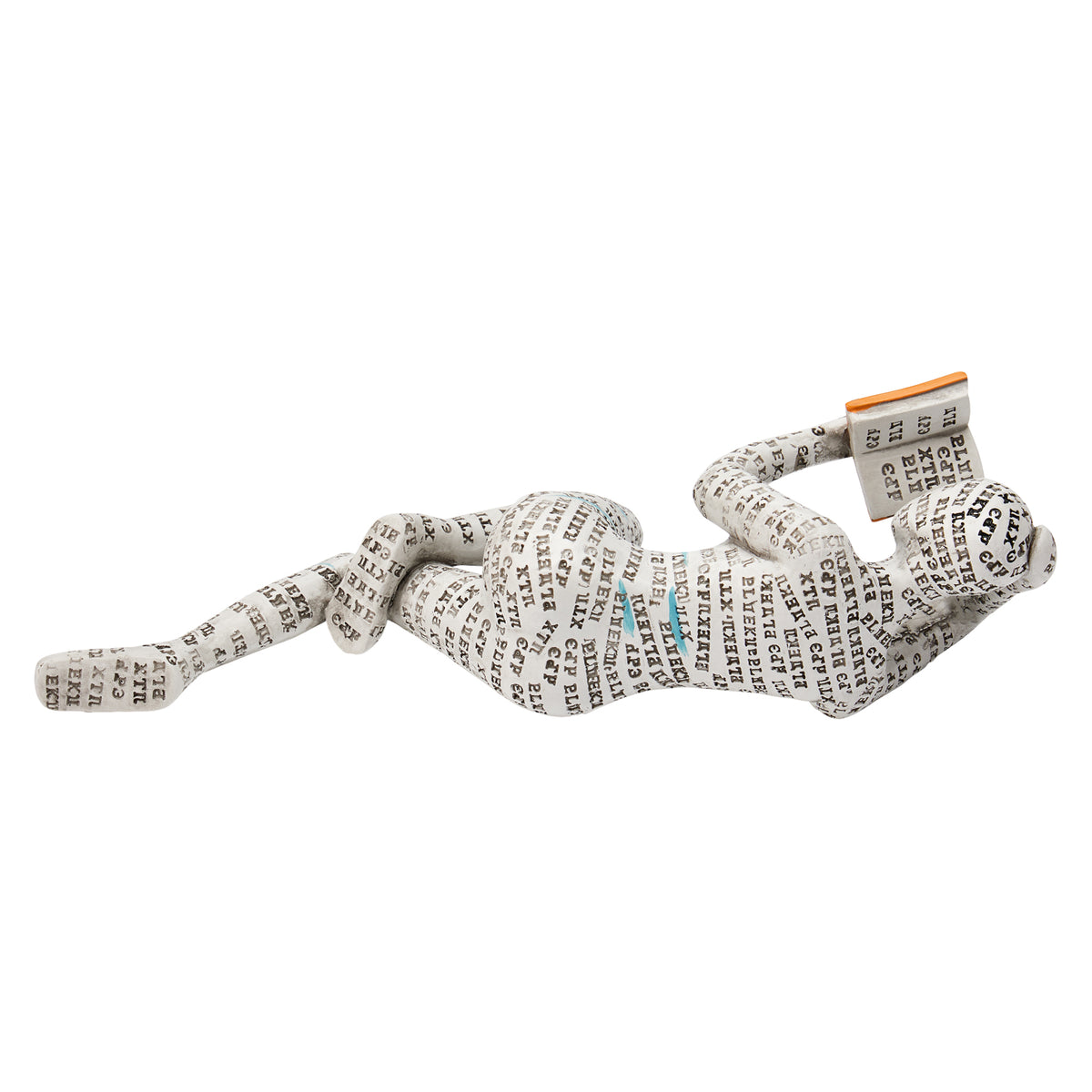 Reading woman resin statue desk sculpture