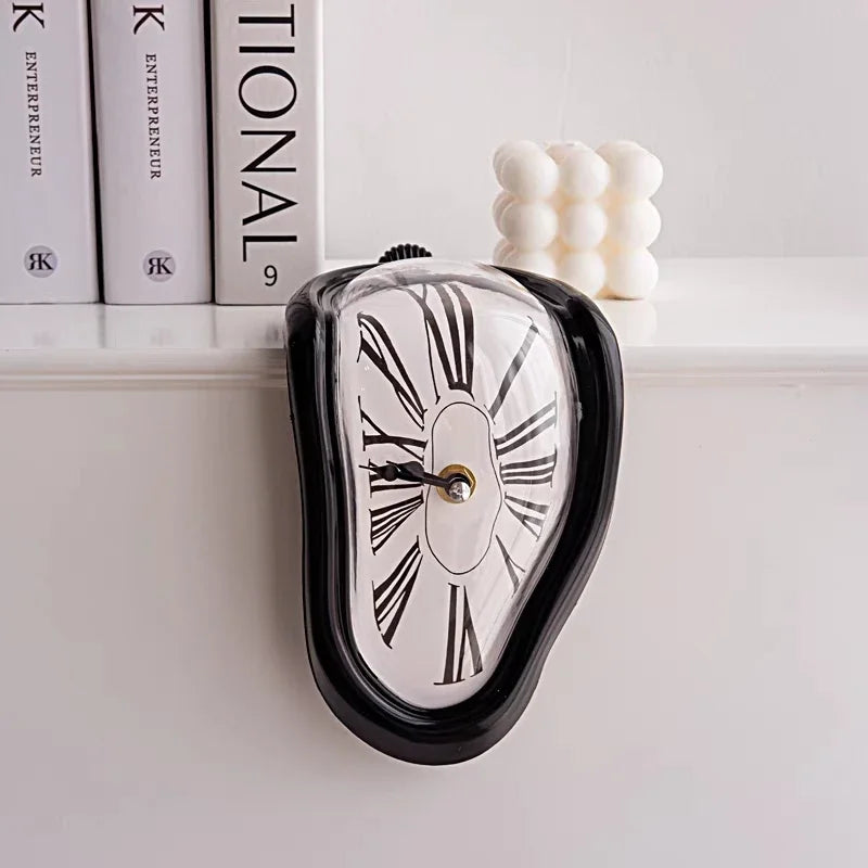 Melting surrealist wall clock home decor