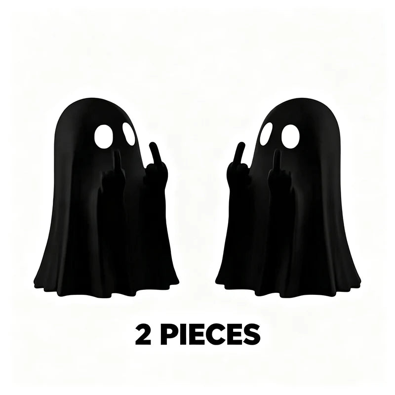 Ghost Figurine (Funny Gesture) – Spooky Shelf &amp; Mantel Decor