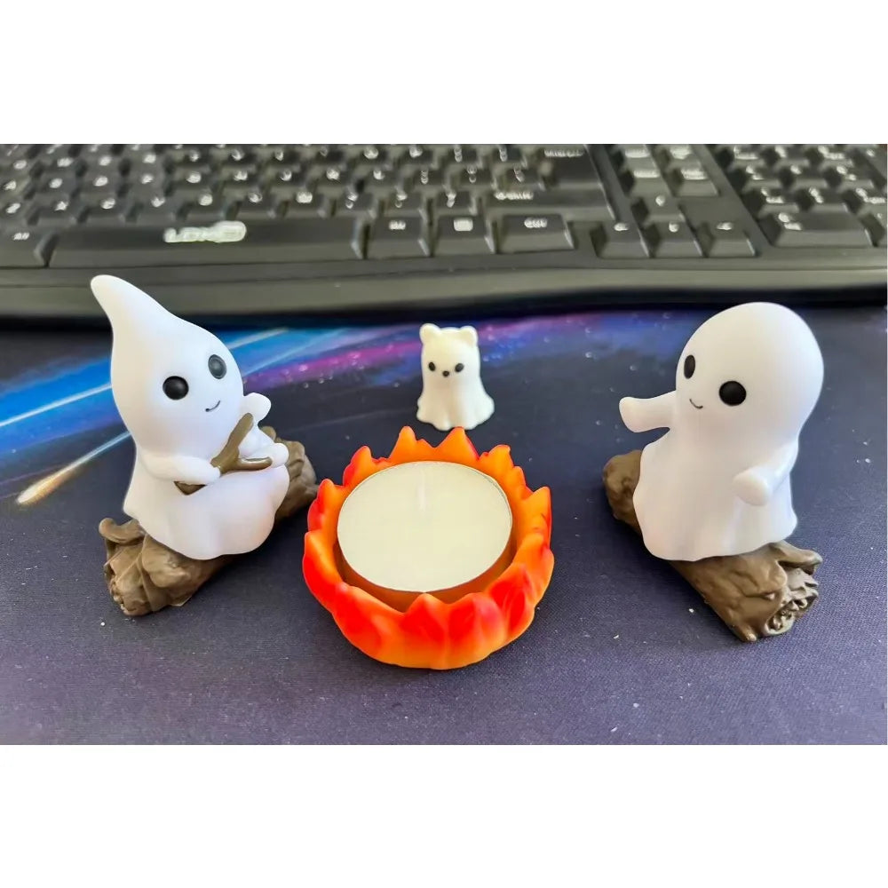 Ghost campfire decor set outdoor halloween props