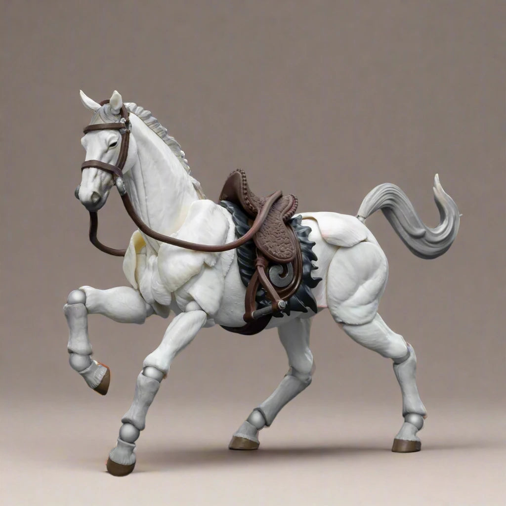 Articulated Horse Drawing Figure for Artists - White &amp; Black