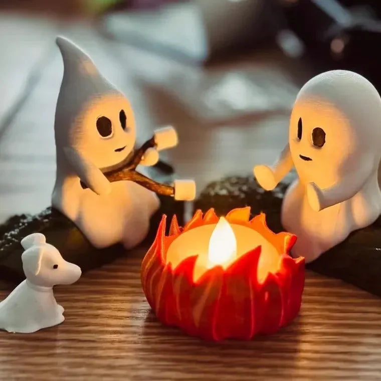 Ghost campfire decor set outdoor halloween props