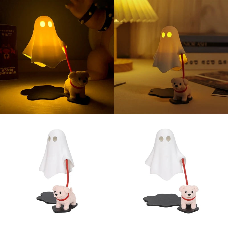 Ghost with dog figurine 3d printed statue