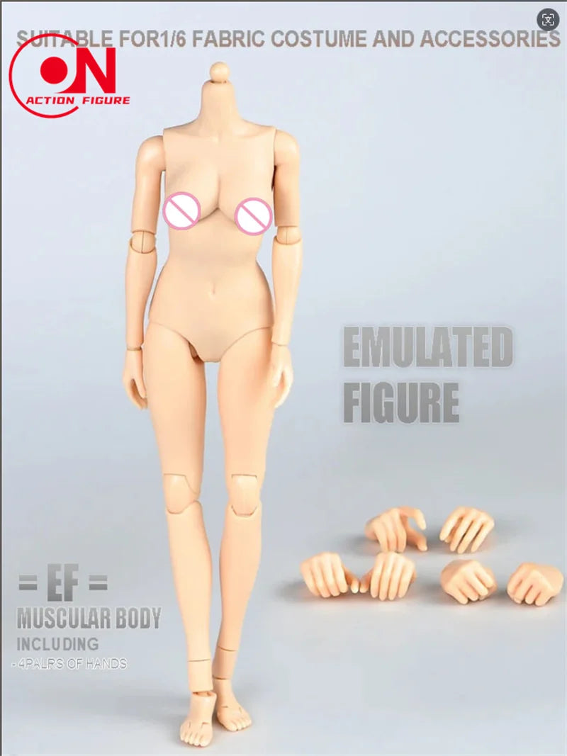 1/6 scale flexible semi-silicone action figure body