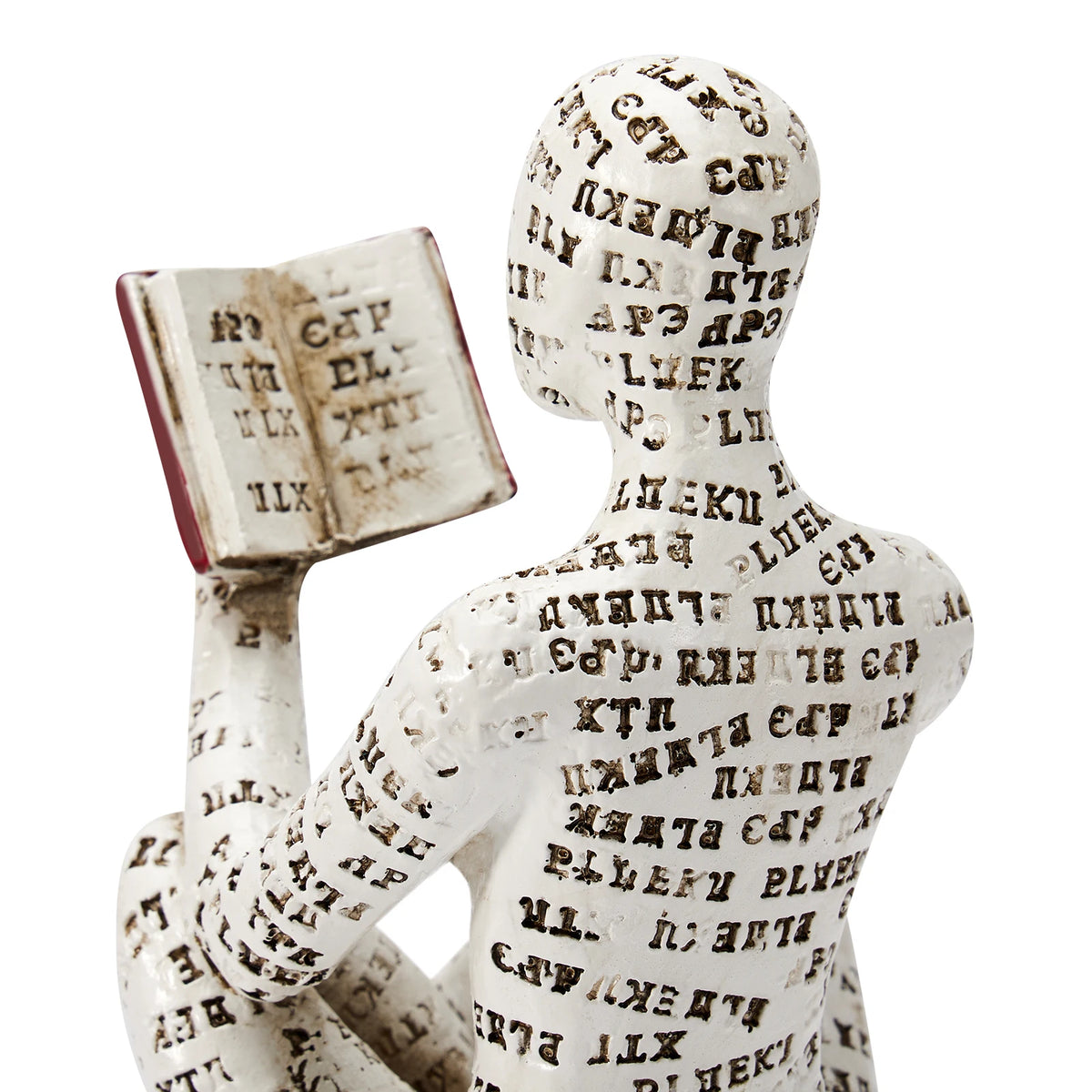 Reading woman resin statue desk sculpture