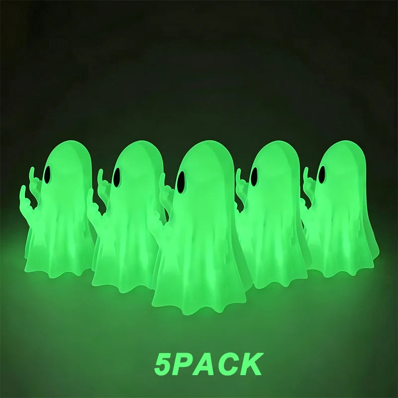 Ghost Figurine (Funny Gesture) – Spooky Shelf &amp; Mantel Decor