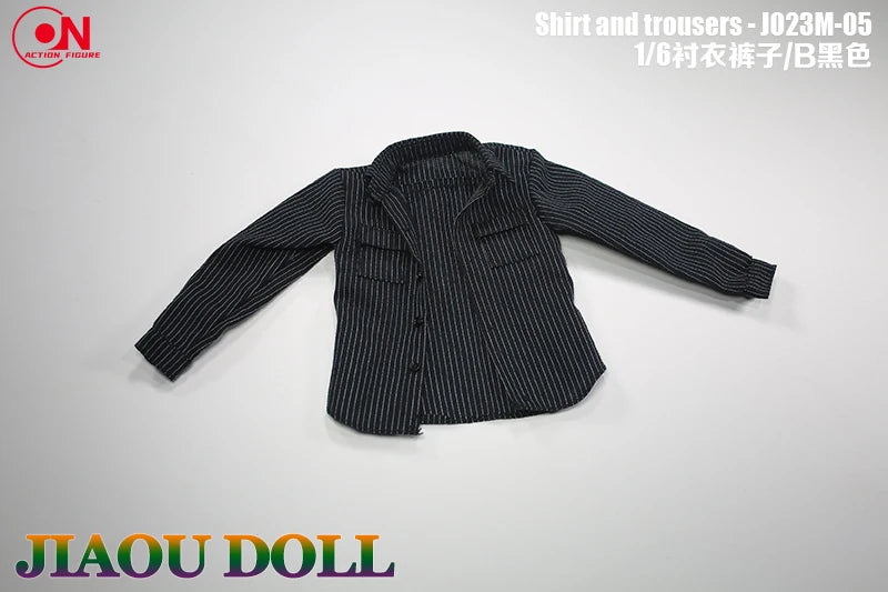 1/6 scale action figure plaid shirt and cargo pants outfit