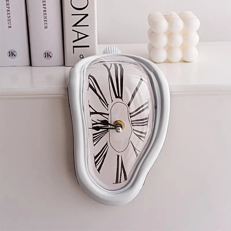 Melting surrealist wall clock home decor