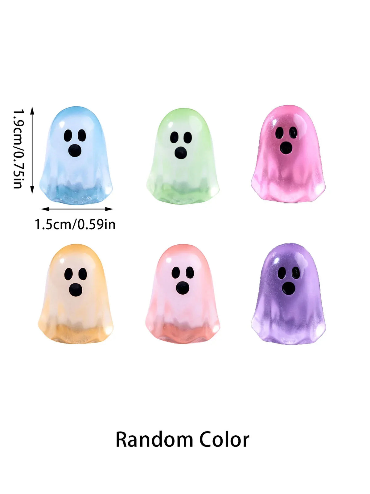 Luminous glow in the dark ghost figures set