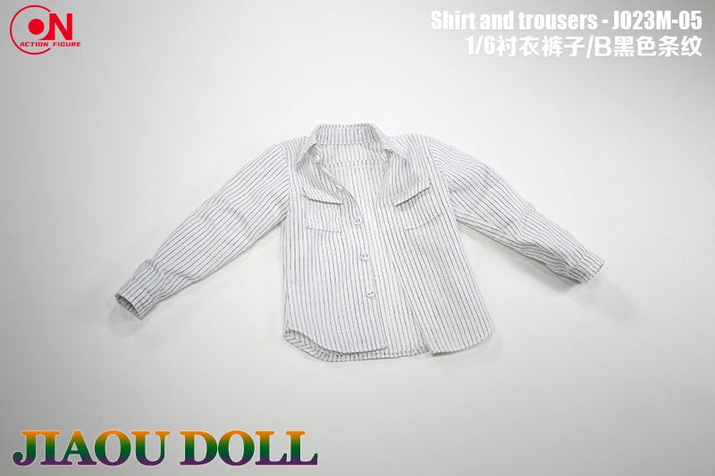 1/6 scale action figure plaid shirt and cargo pants outfit