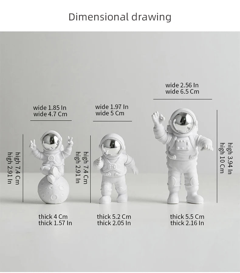 Astronaut figurine desktop space decor
