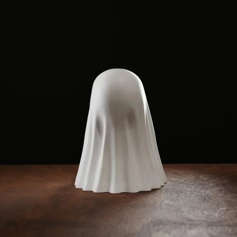 Ghost Figurine (Funny Gesture) – Spooky Shelf &amp; Mantel Decor