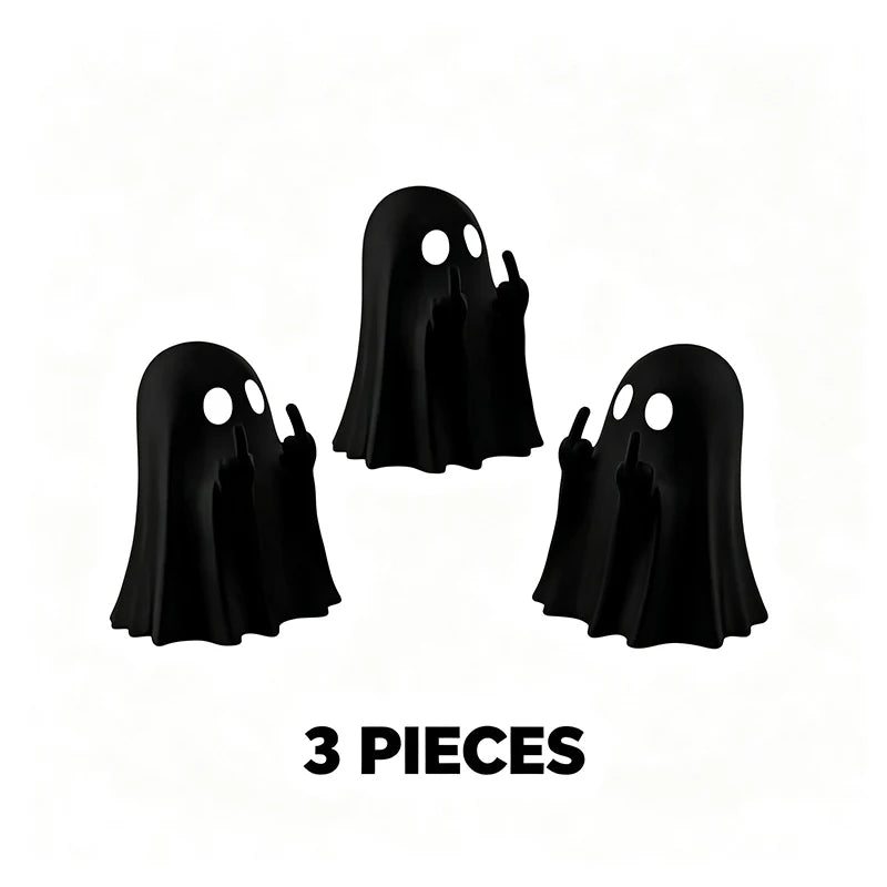 Ghost Figurine (Funny Gesture) – Spooky Shelf &amp; Mantel Decor