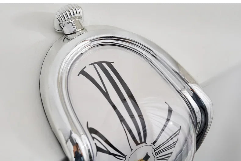 Melting surrealist wall clock home decor