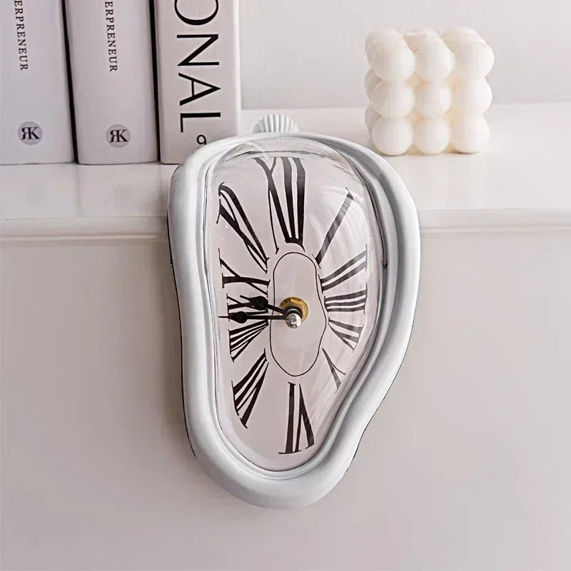 Melting surrealist wall clock home decor