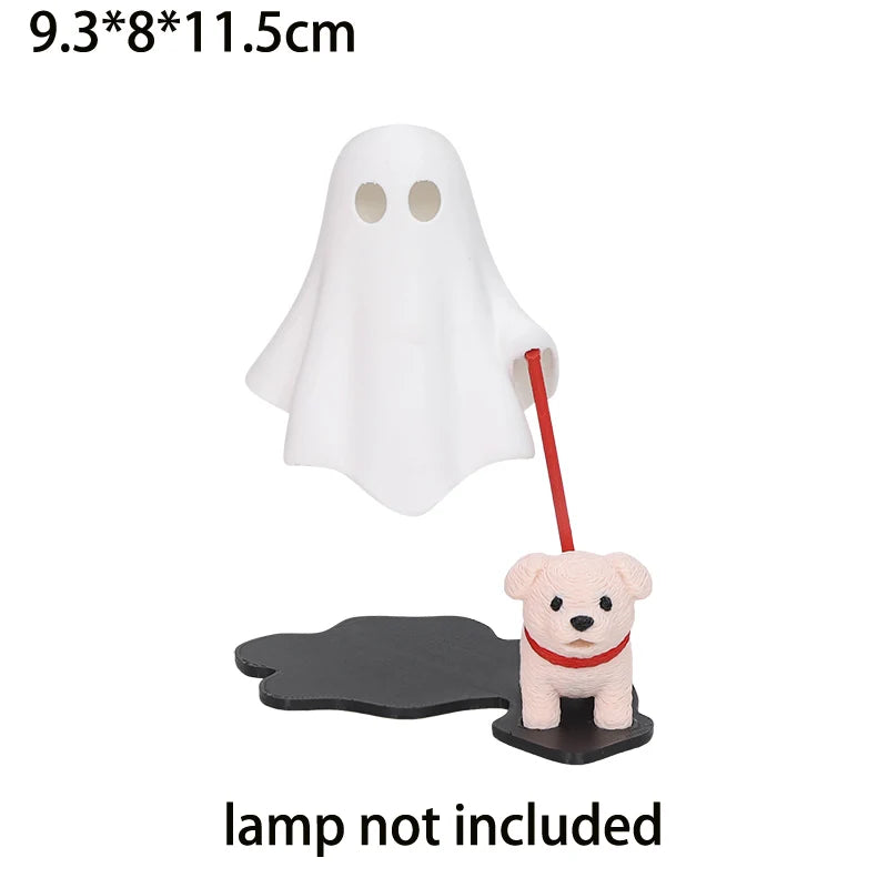 Ghost with dog figurine 3d printed statue