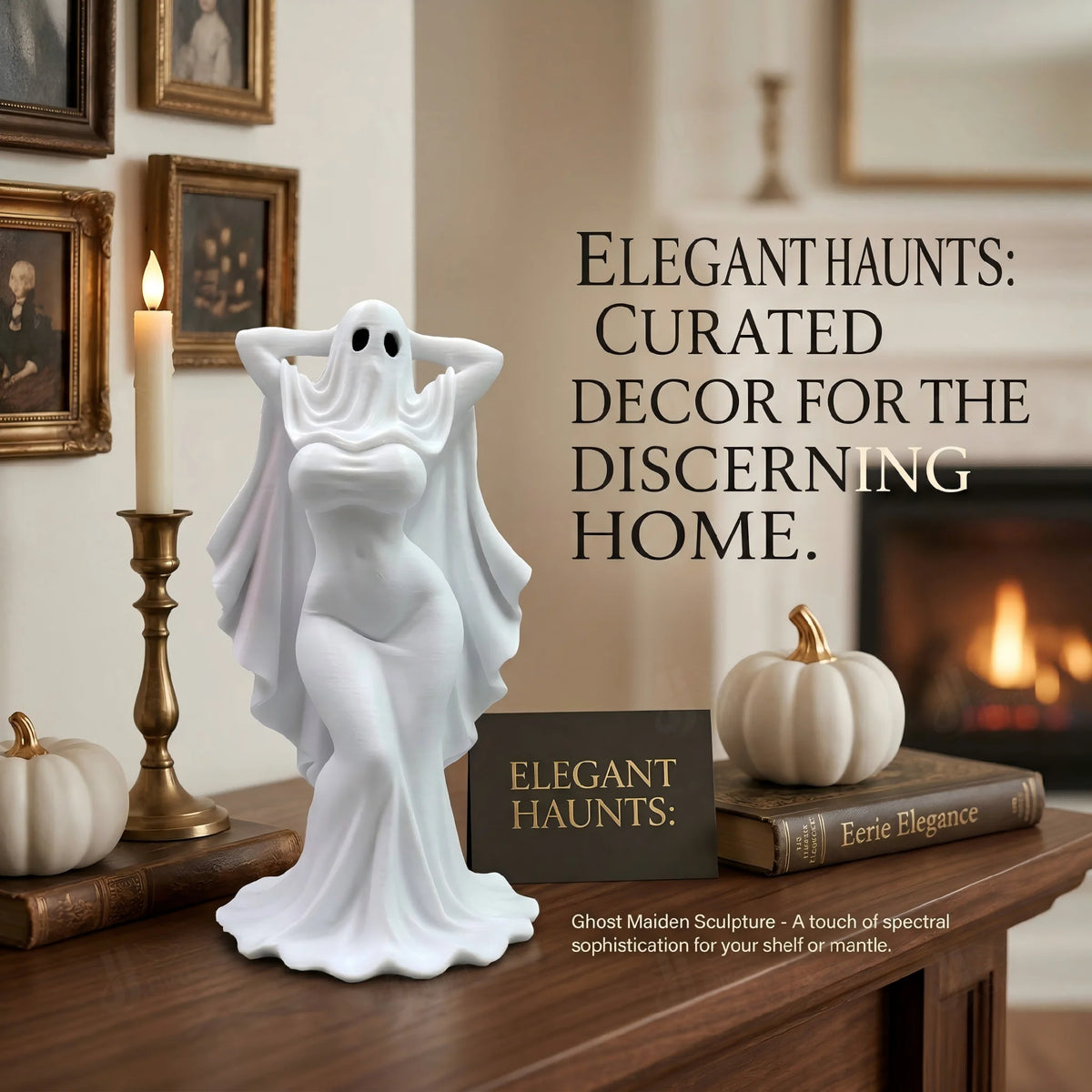 Gothic ghost girl figurine collectible sculpture