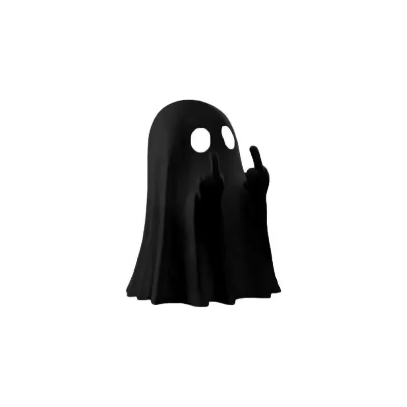 Ghost Figurine (Funny Gesture) – Spooky Shelf &amp; Mantel Decor