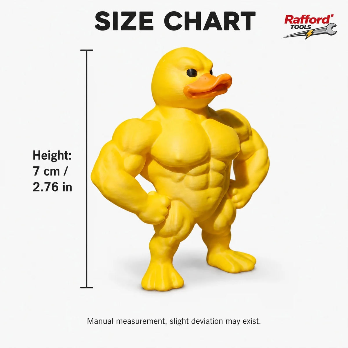 Muscle duck statue whimsical figurine