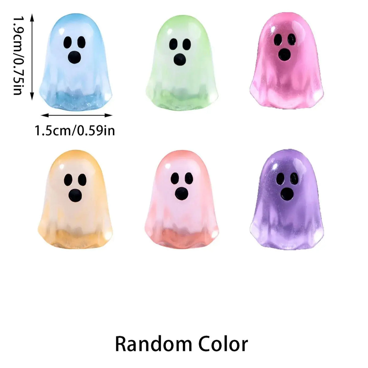 Luminous glow in the dark ghost figures set