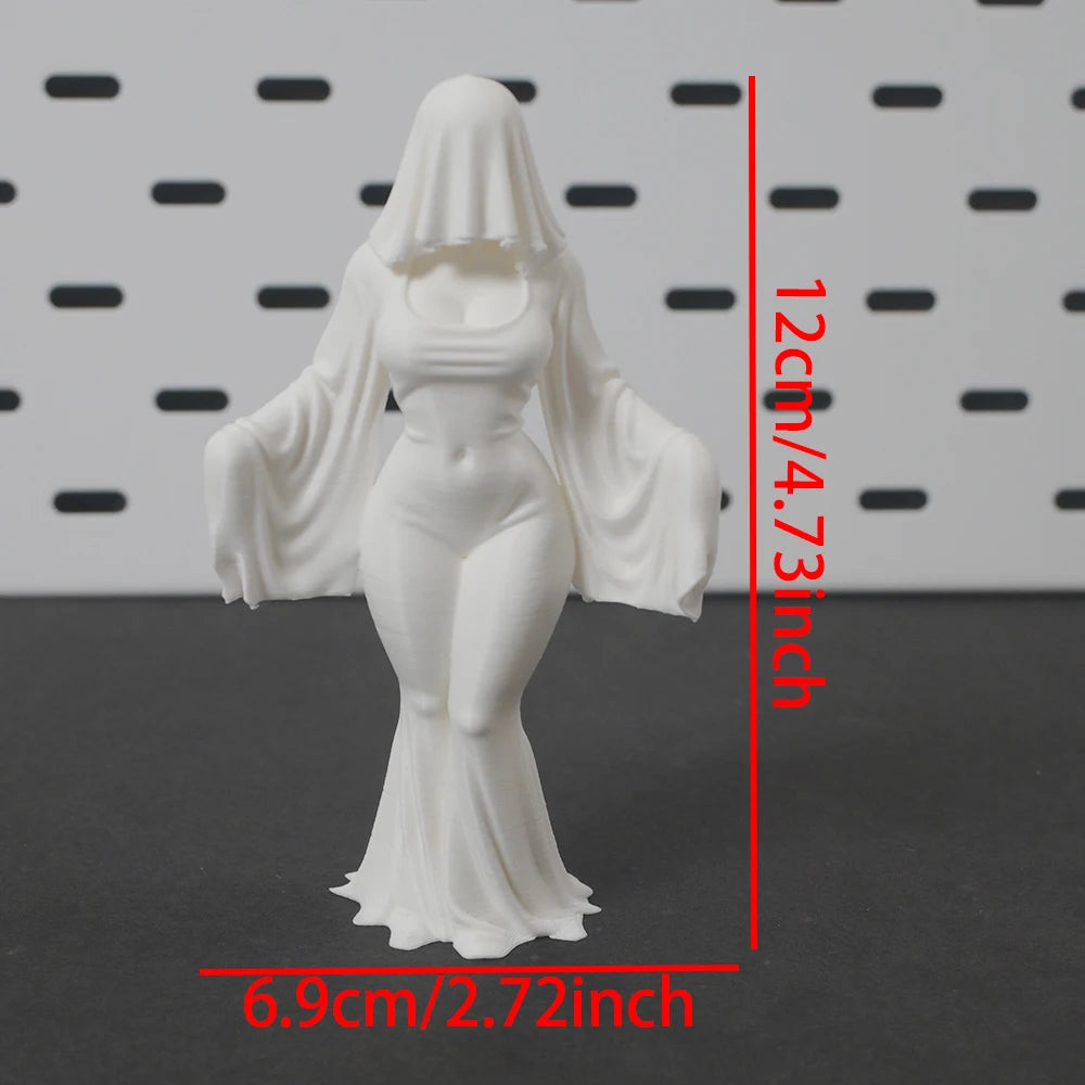 12cm white dress ghost ornament halloween decoration