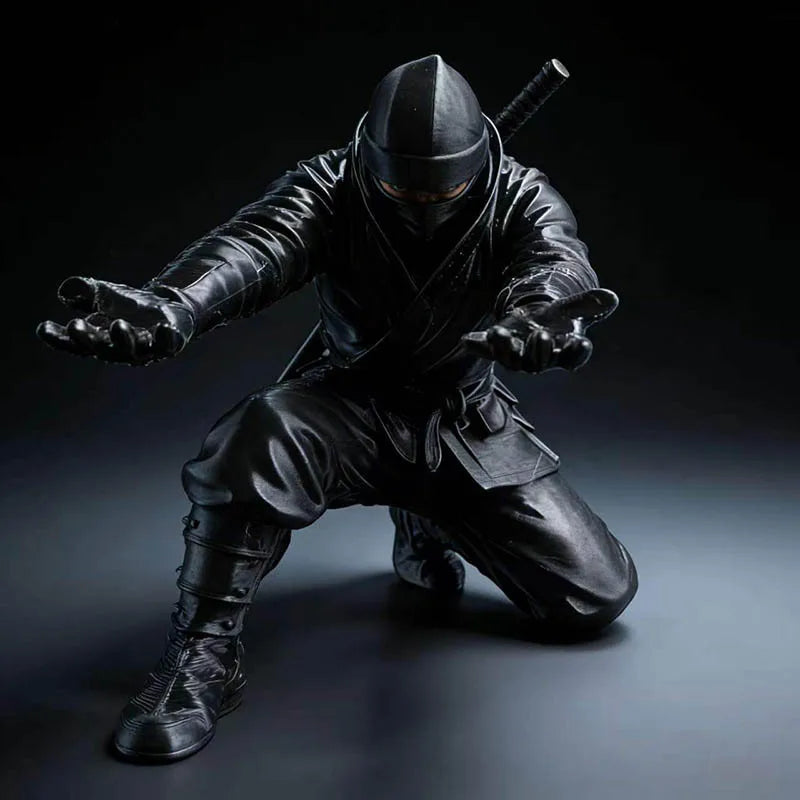 Ninja figurine pen holder desk organizer