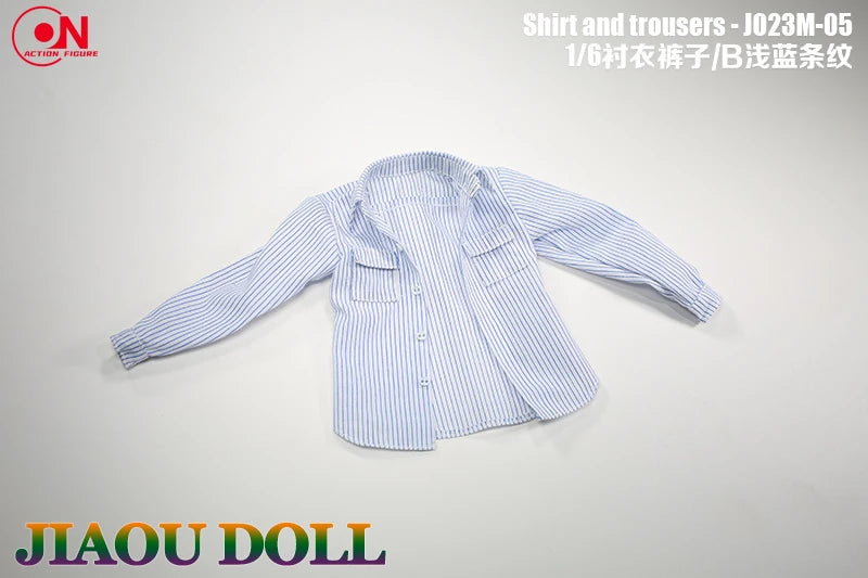 1/6 scale action figure plaid shirt and cargo pants outfit