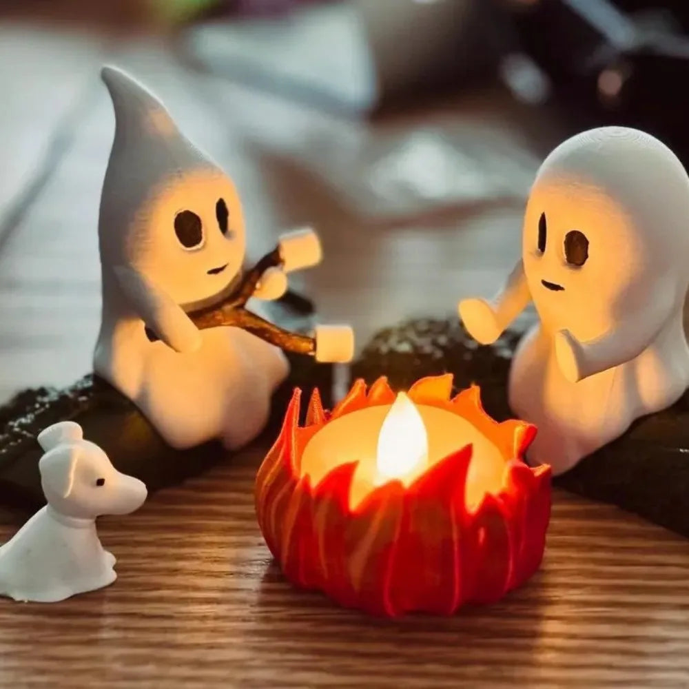 Ghost campfire decor set outdoor halloween props