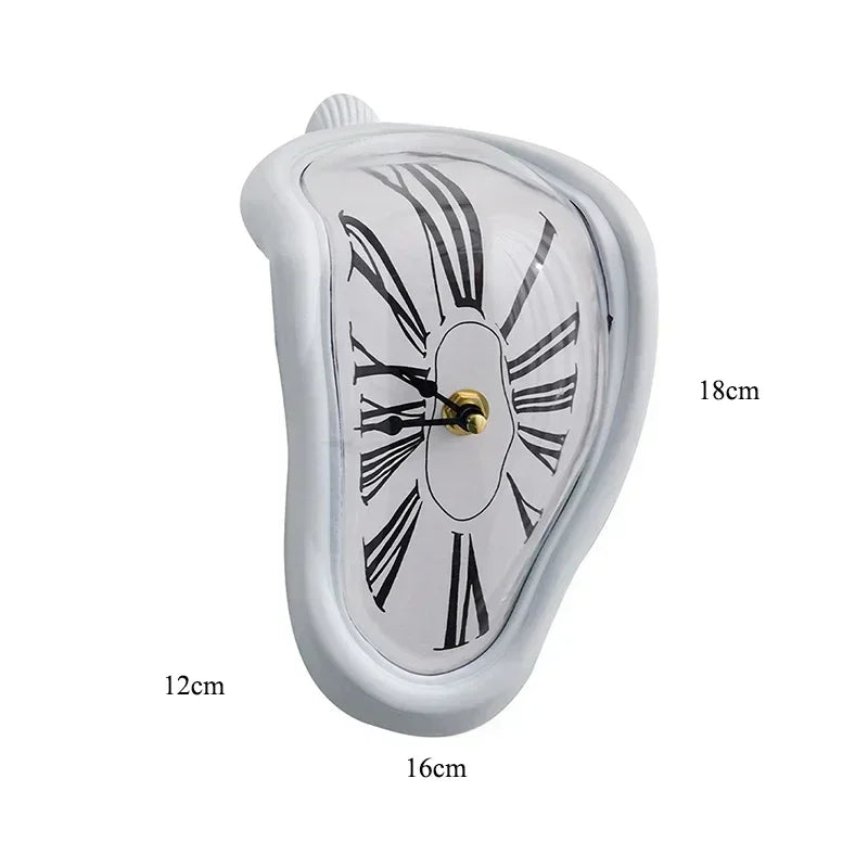 Melting surrealist wall clock home decor