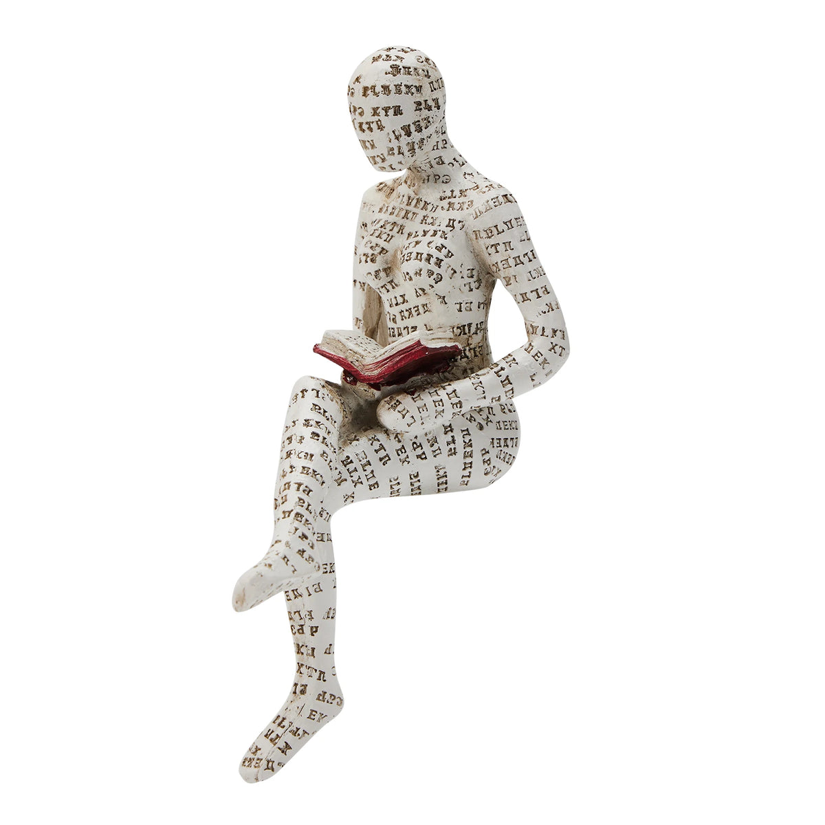 Reading woman resin statue desk sculpture