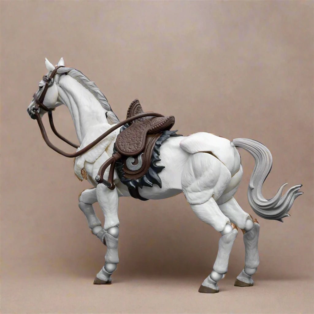 Articulated Horse Drawing Figure for Artists - White &amp; Black - Body Kun Dolls