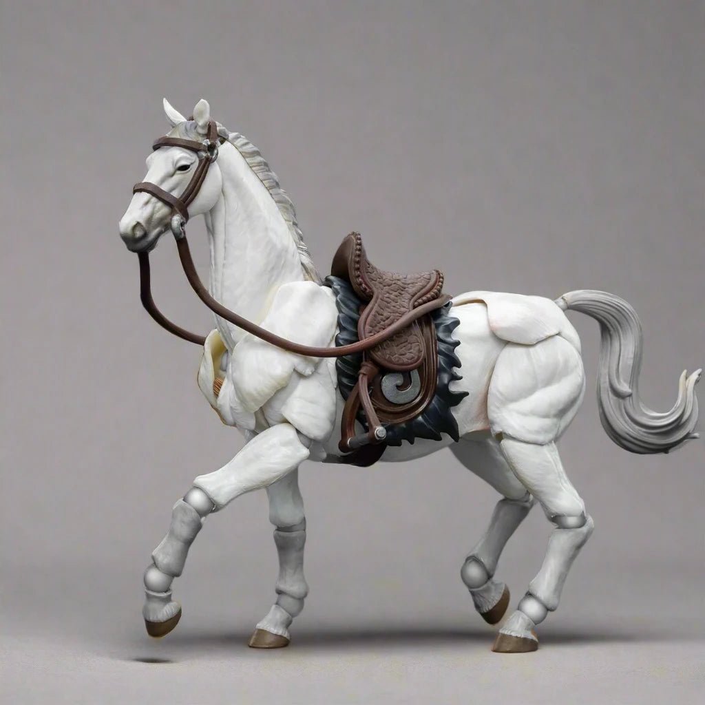 Articulated Horse Drawing Figure for Artists - White &amp; Black - Body Kun Dolls