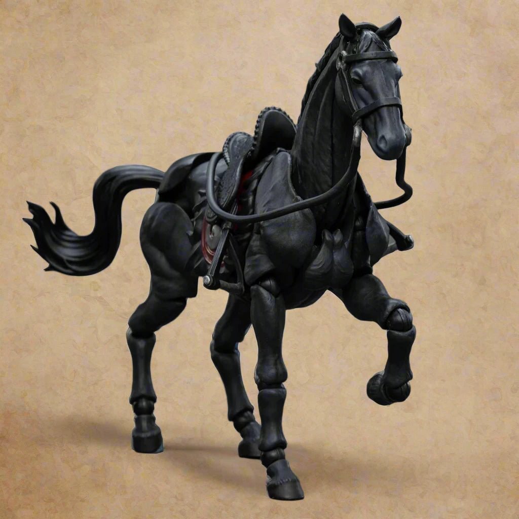 Articulated Horse Drawing Figure for Artists - White &amp; Black - Body Kun Dolls