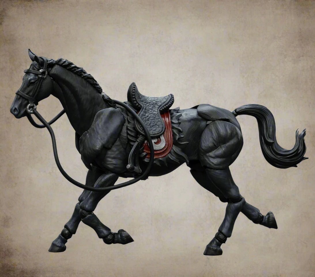 Articulated Horse Drawing Figure for Artists - White &amp; Black - Body Kun Dolls