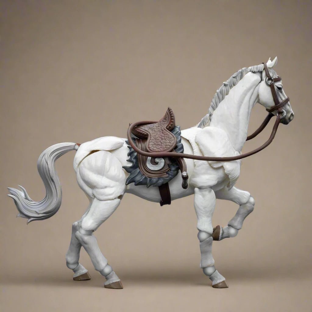 Articulated Horse Drawing Figure for Artists - White &amp; Black - Body Kun Dolls