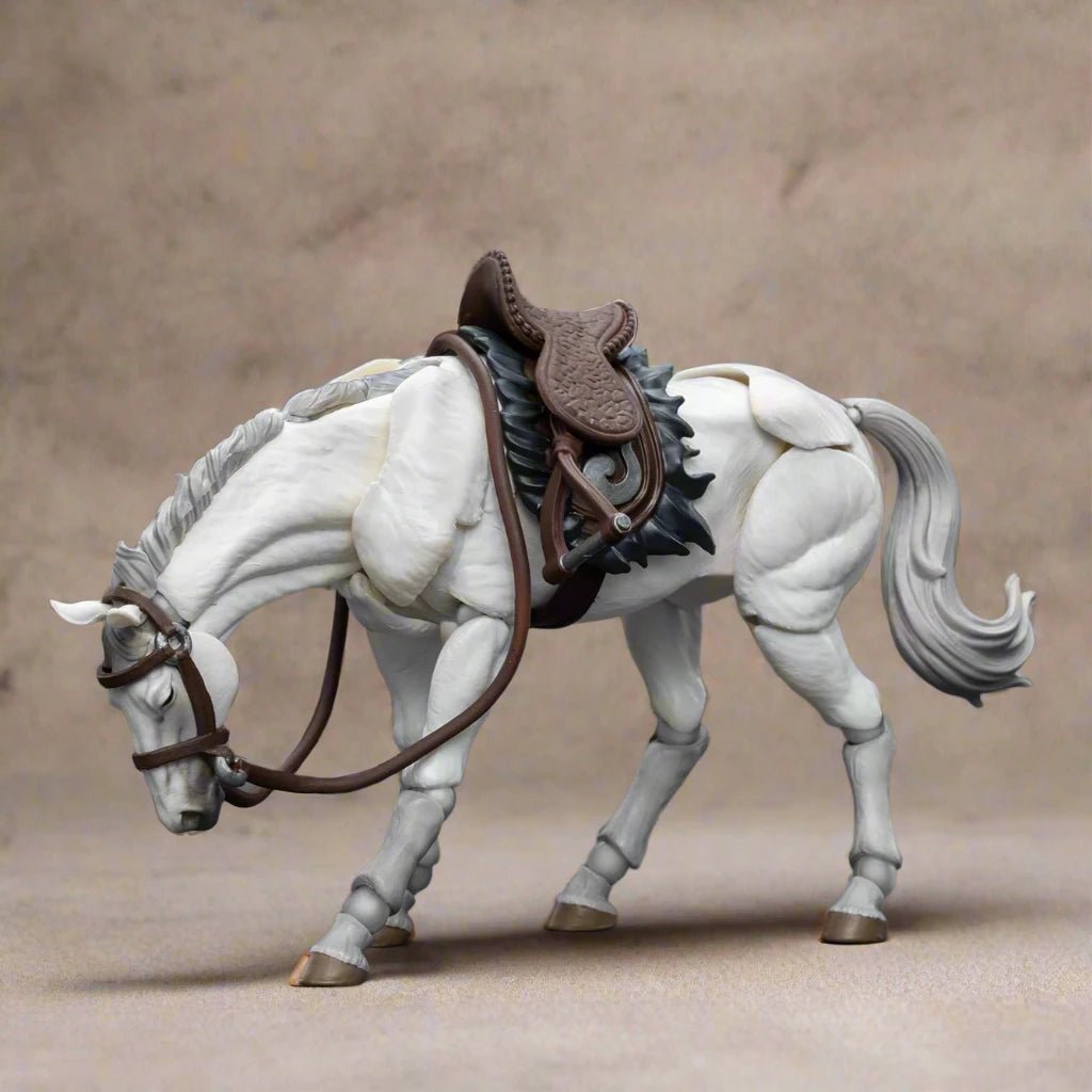 Articulated Horse Drawing Figure for Artists - White &amp; Black - Body Kun Dolls