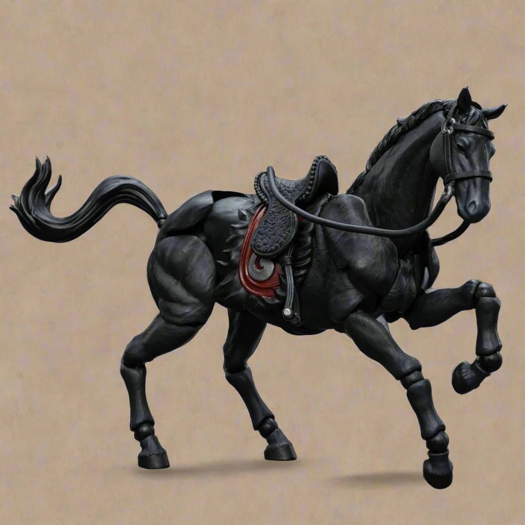 Articulated Horse Drawing Figure for Artists - White &amp; Black - Body Kun Dolls