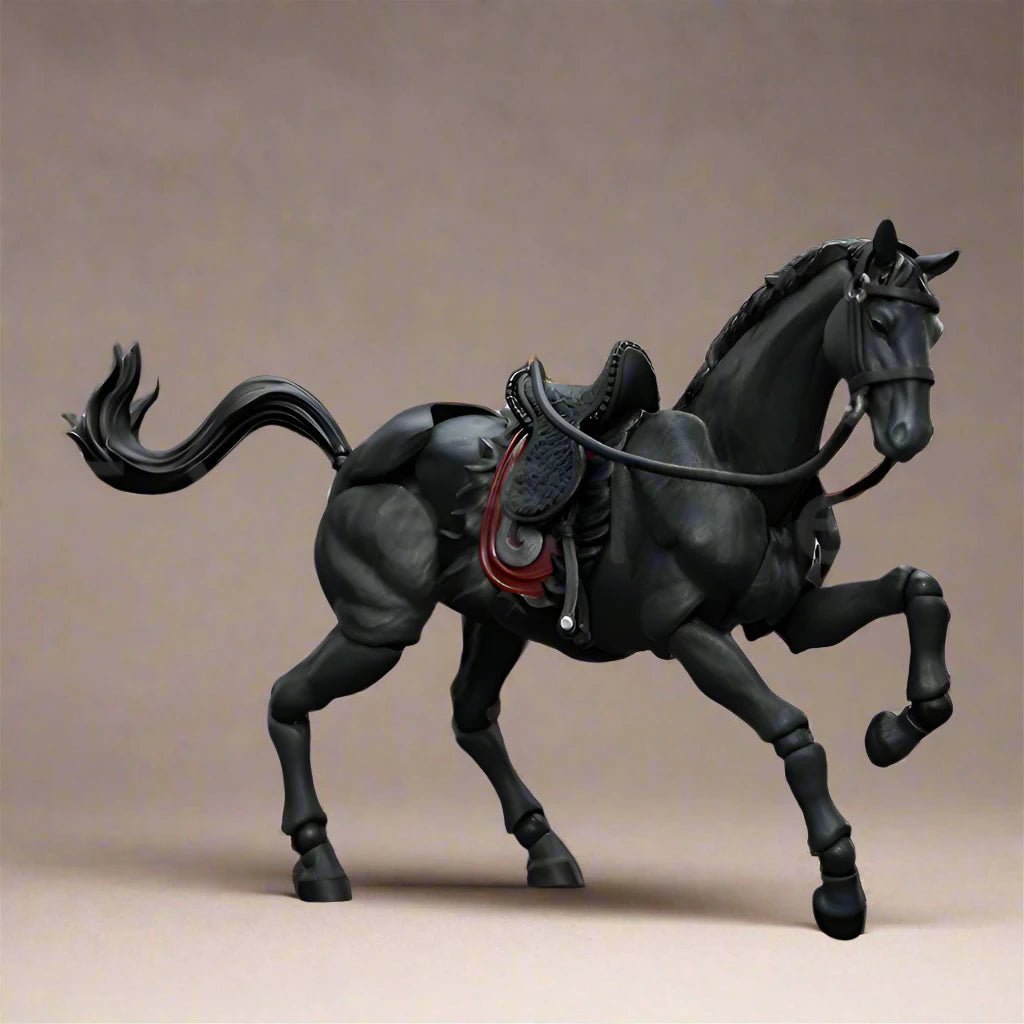 Articulated Horse Drawing Figure for Artists - White &amp; Black - Body Kun Dolls